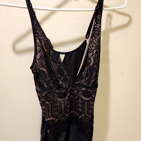 Adrenaline Vittadini Women's Black Lace Lengerie Bodysuit size L - Picture 5 of 11